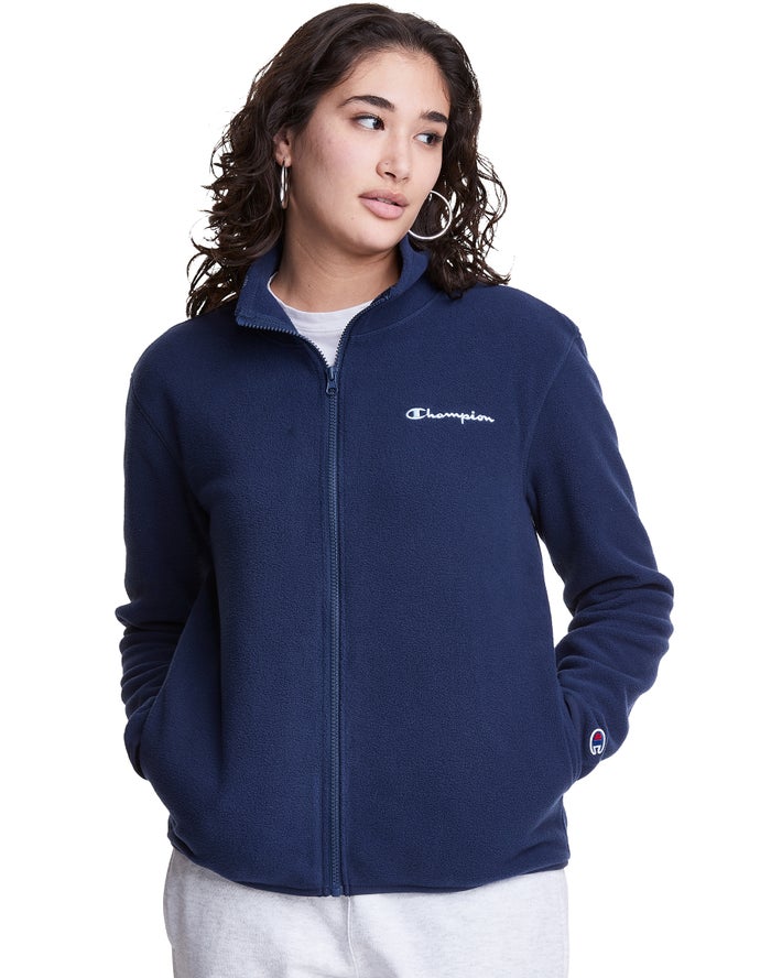 Chaqueta Champion Mujer - Polar Fleece Full Zip Mock Neck ( Azul Marino ) 5681047-JE